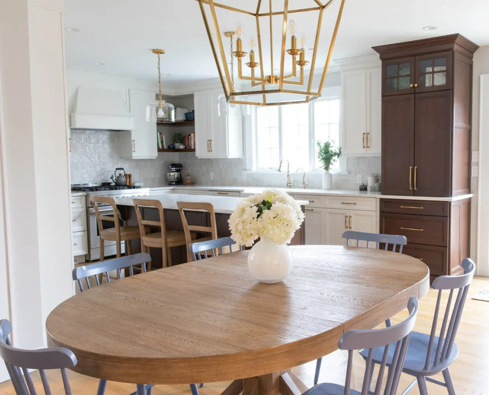 Madison, NJ Kitchen Expansion with White and Wood Elements by Robinwood Kitchens - Photo 13