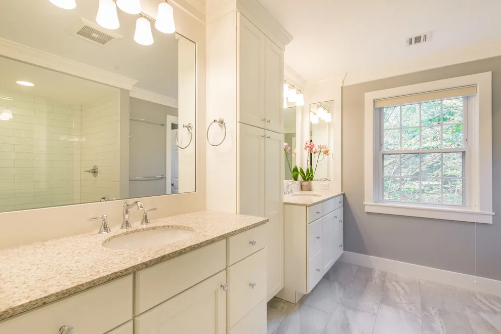 Sophisticated White Bathrooms in Morristown by JMC Home Remodeling - Photo 3