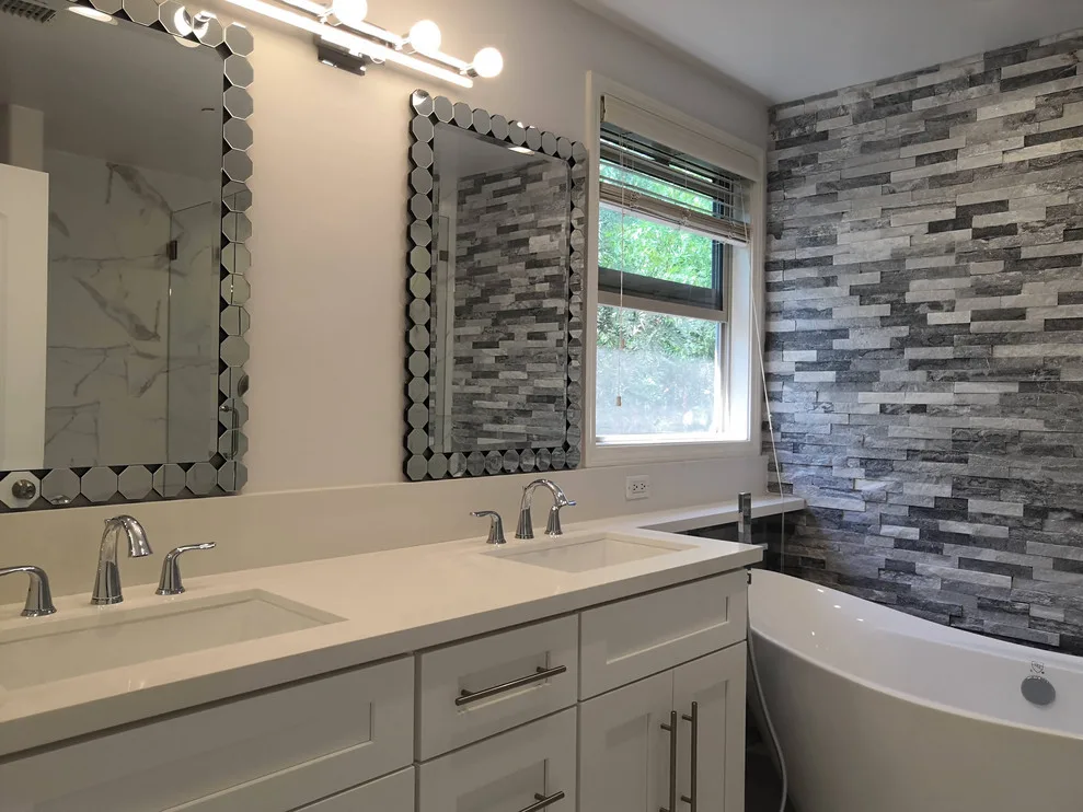 Sherman Oaks CA White Bathroom Renovation by California Kitchen Gallery - Photo 9