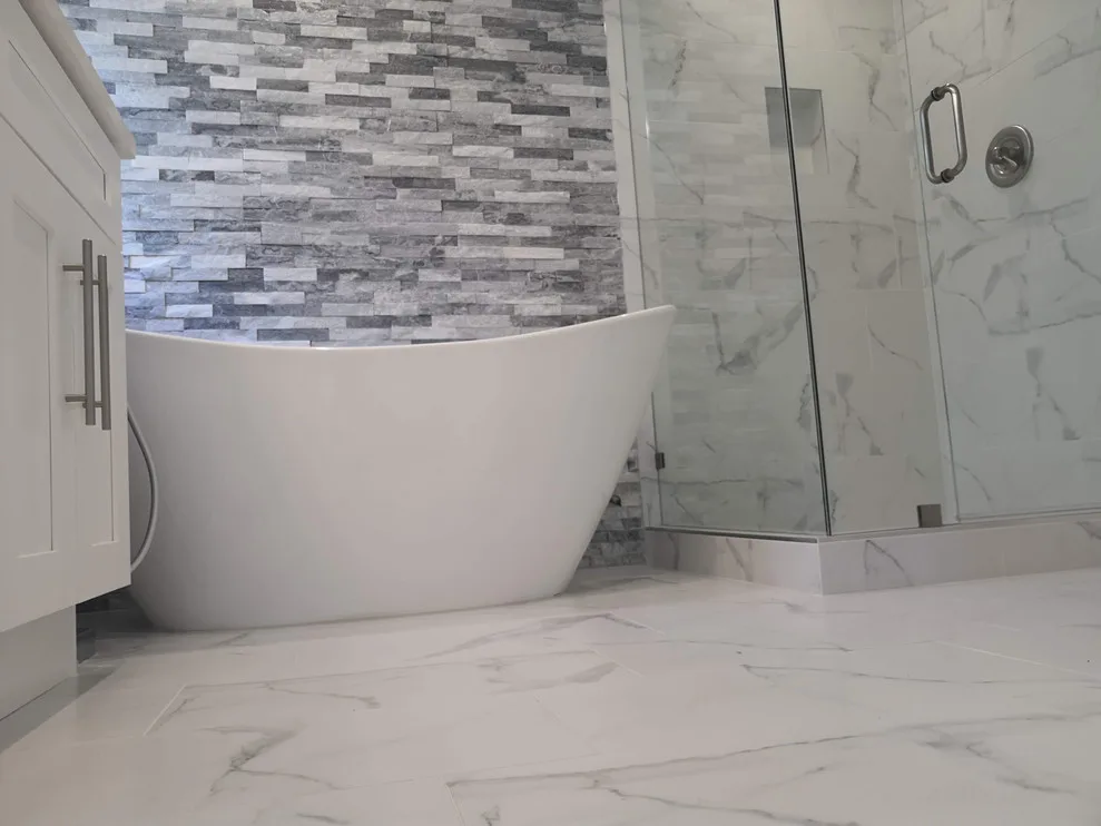 Sherman Oaks CA White Bathroom Renovation by California Kitchen Gallery - Photo 16