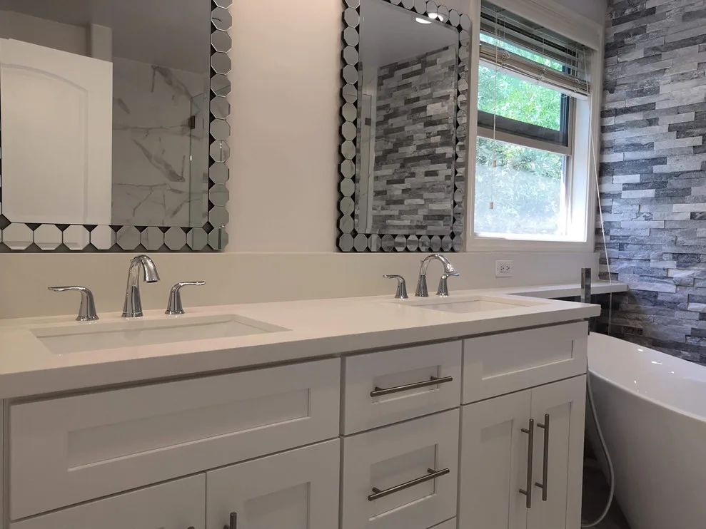 Sherman Oaks CA White Bathroom Renovation by California Kitchen Gallery - Photo 12