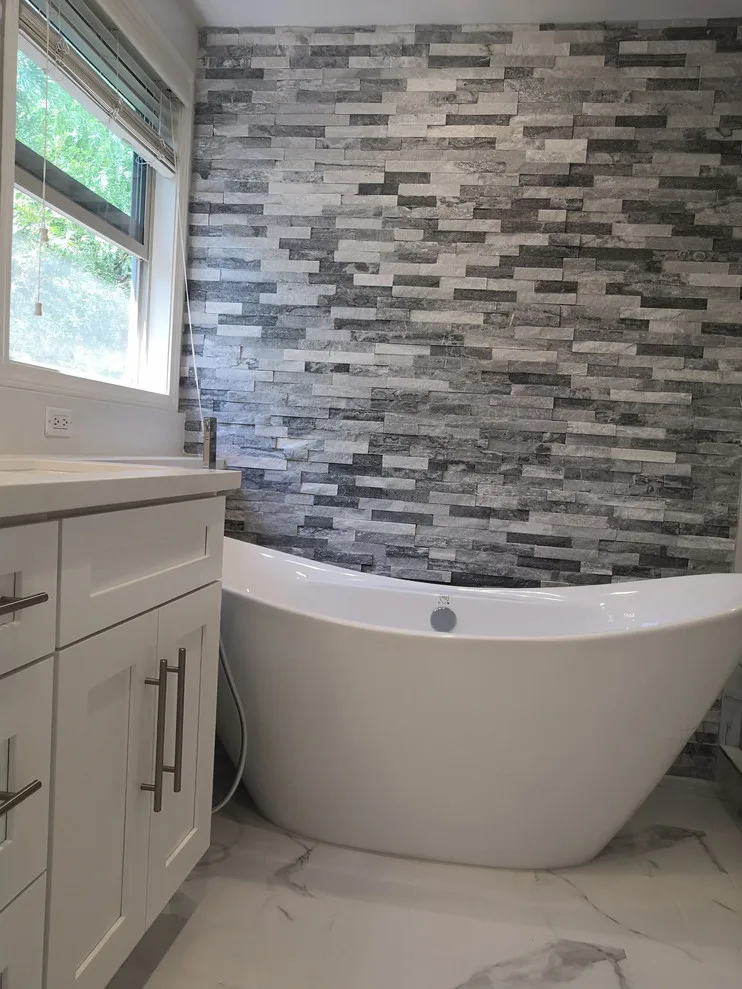 Sherman Oaks CA White Bathroom Renovation by California Kitchen Gallery - Photo 3