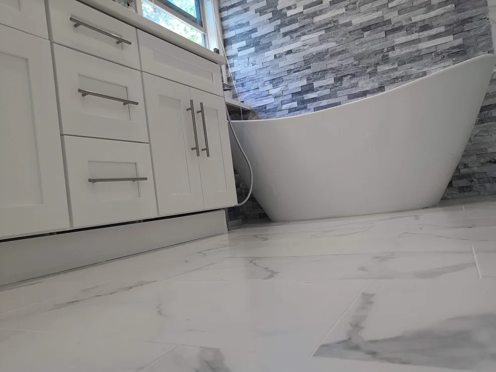 Sherman Oaks CA White Bathroom Renovation by California Kitchen Gallery - Photo 6