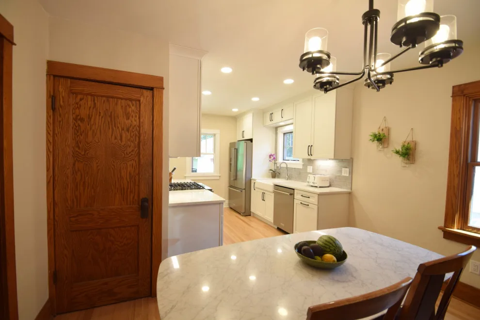 White Gourmet Kitchen by Edge Construction - Photo 7