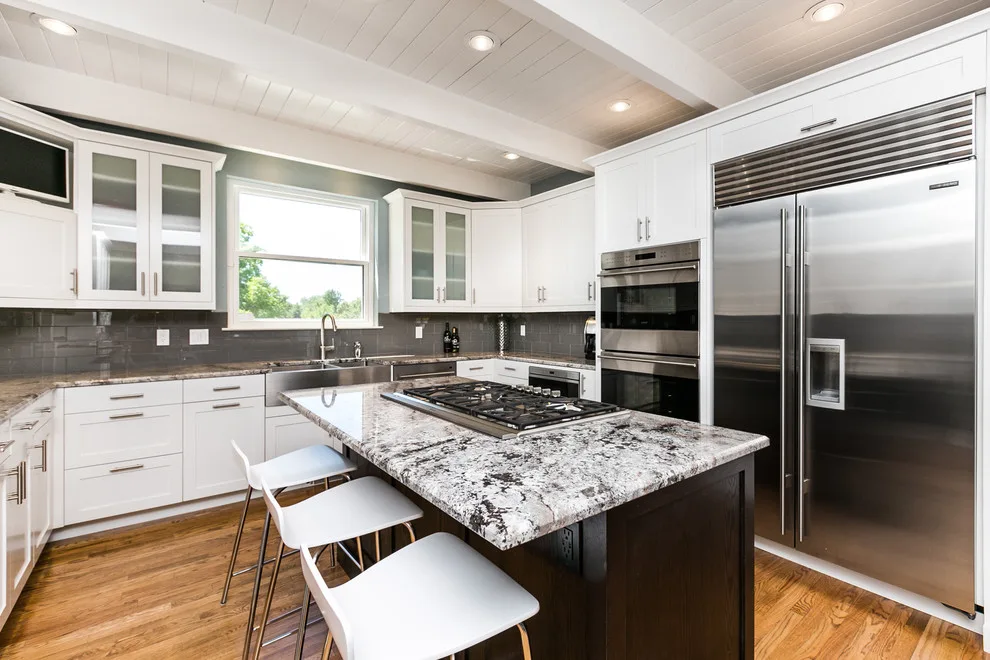 Elegant White Kitchen by More Brothers Construction - Photo 11