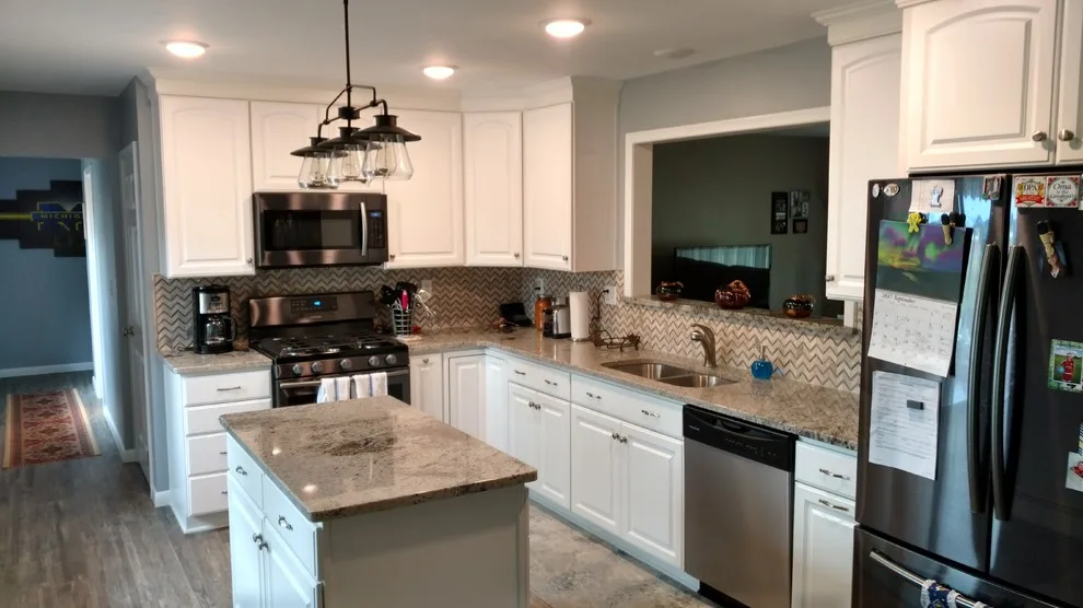 Chevron Backsplash Transitional Kitchen by July's Quality Construction & Remodeling - Photo 2