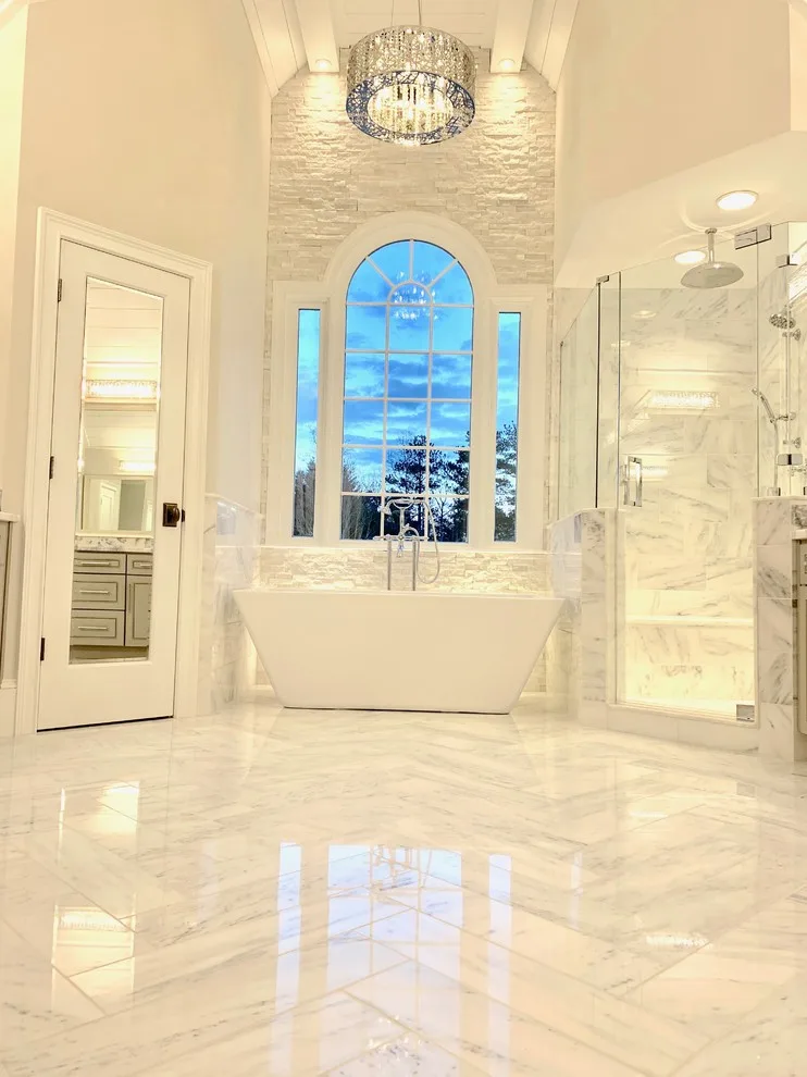 Elegant White Bathroom by RH Design And Remodeling - Photo 8