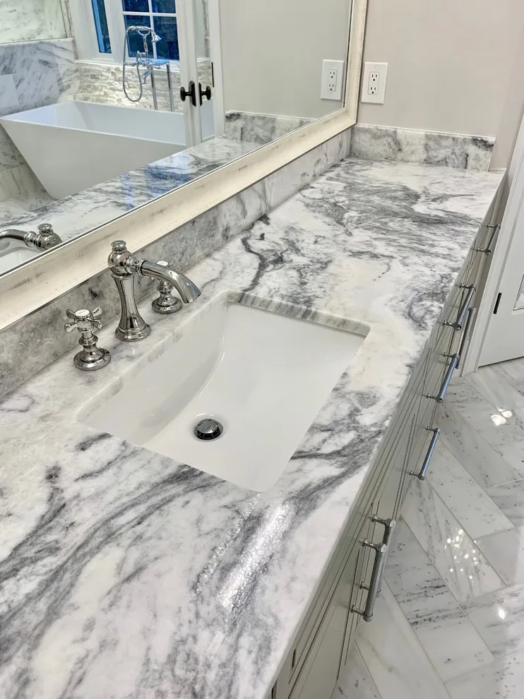Elegant White Bathroom by RH Design And Remodeling - Photo 4