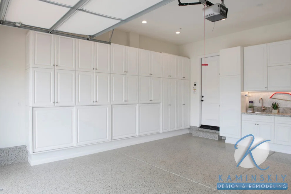 Contemporary White Garage by Kaminskiy Design And Remodeling - Photo 6