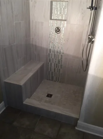 White Bathroom Renovation by Northshore Renovations - Photo 2