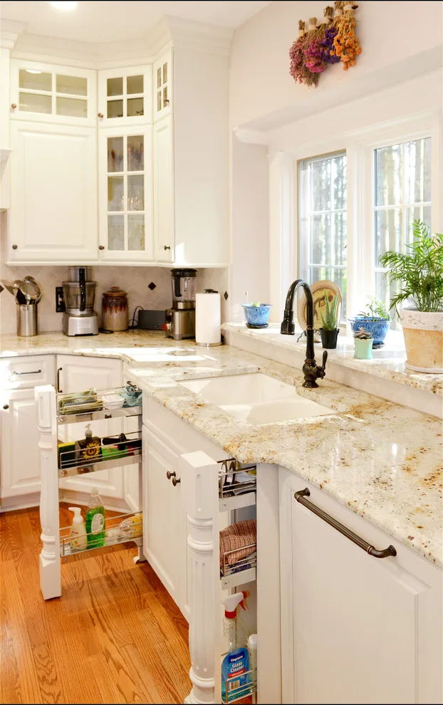 Pittsford, NY Traditional White Kitchen Renovation by Inde Kitchen Remodelers - Photo 6