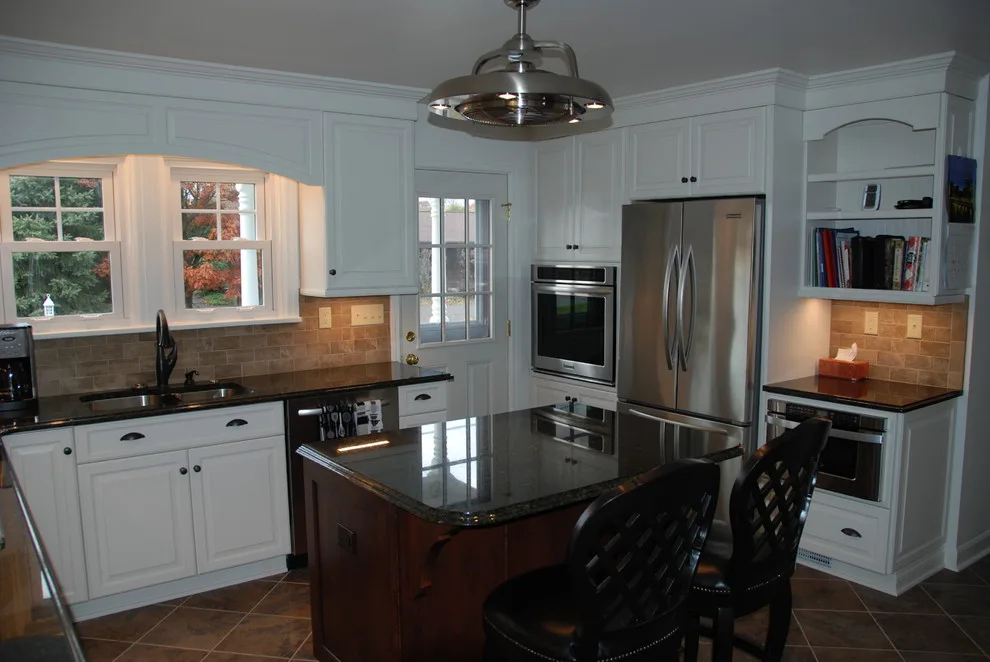 Contrasting White Island Kitchen by Conrad Kitchen, Bath And Remodeling LLC - Photo 3