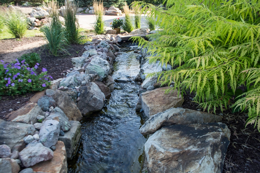 Rustic Mountain Stream into Lakeside Patio by Breaking Ground - Photo 14