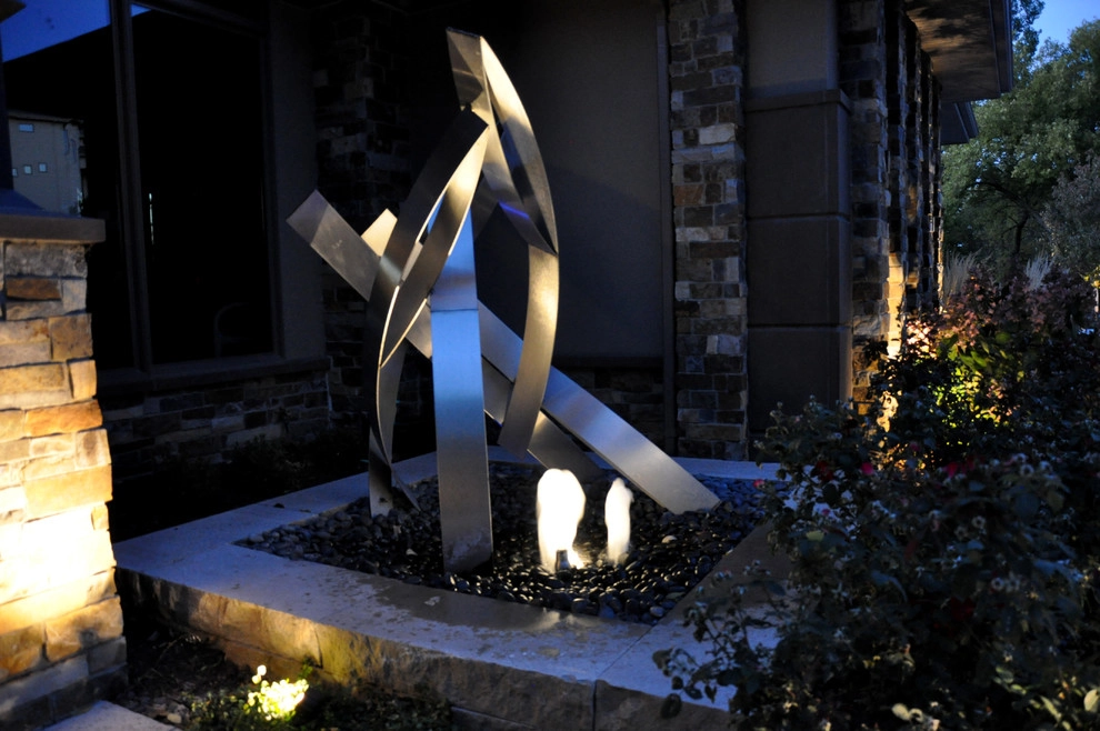 Modern Hillside Entry and Sculpture Garden by Breaking Ground - Photo 42