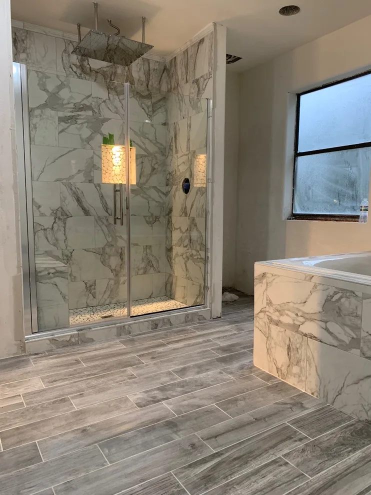 Chilly White Master Bathroom by CG Construction - Photo 6