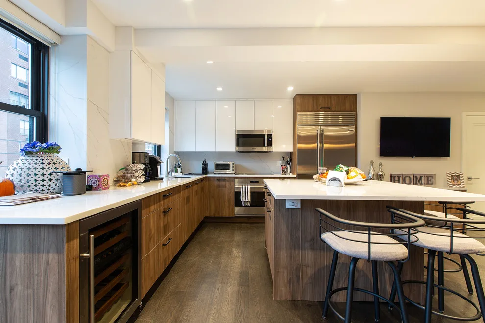 Wood Accented Full Apartment Renovation by Eastside Design & Build Inc. - Photo 16