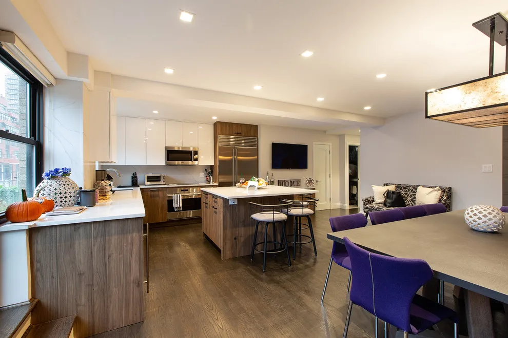 Wood Accented Full Apartment Renovation by Eastside Design & Build Inc. - Photo 15