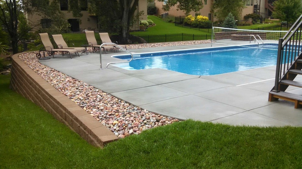 Backyard Space with Pool and Fire Pit by Executive Lawn & Landscaping, LLC. - Photo 5