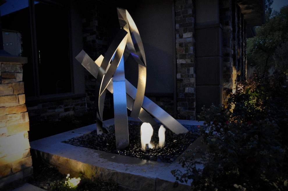 Modern Hillside Entry and Sculpture Garden by Breaking Ground - Photo 13