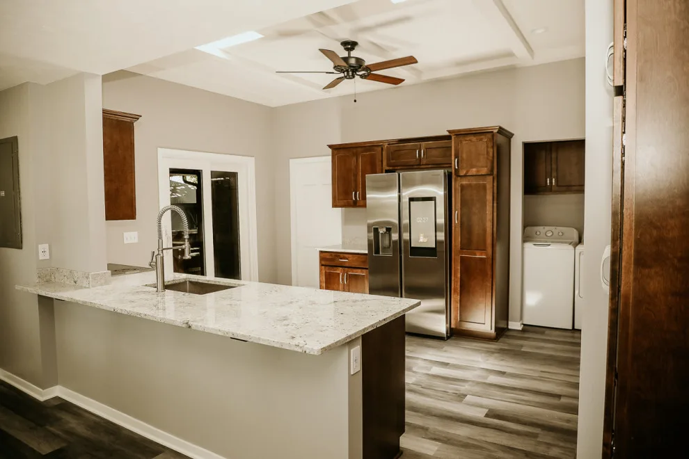 Bright Kitchen with Skylights and Exposed Beams by Paul Davis Restoration-Lincoln - Photo 2