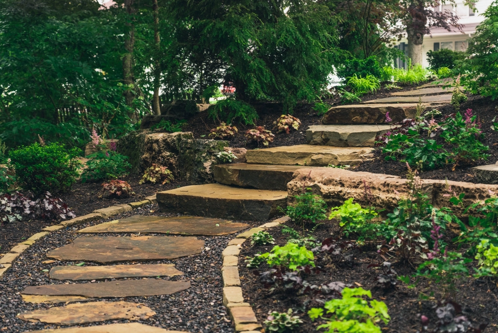 Natural Stone Walkway for Drainage Solution by Frisella Landscape Group - Photo 7