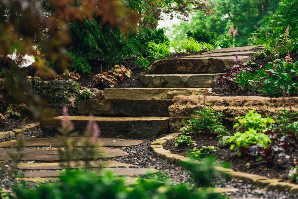 Natural Stone Walkway for Drainage Solution by Frisella Landscape Group - Photo 4