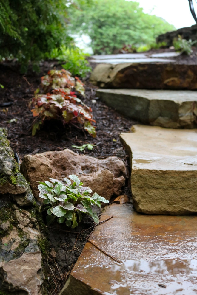 Natural Stone Walkway for Drainage Solution by Frisella Landscape Group - Photo 6