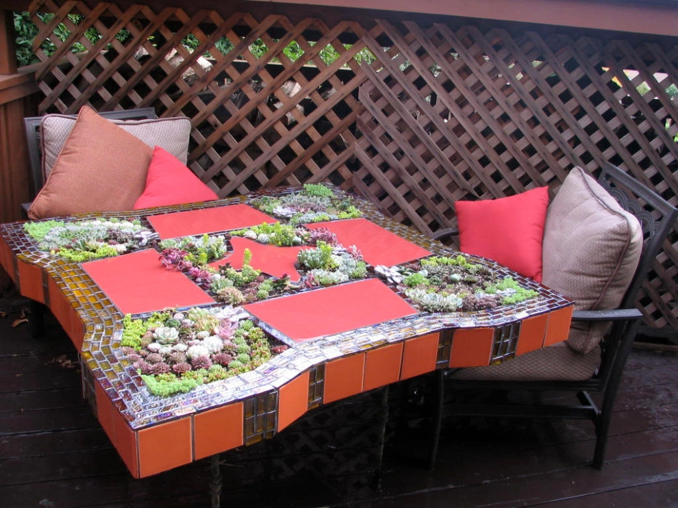 creation of succulent table by Garden To Life Landscaping - Photo 4