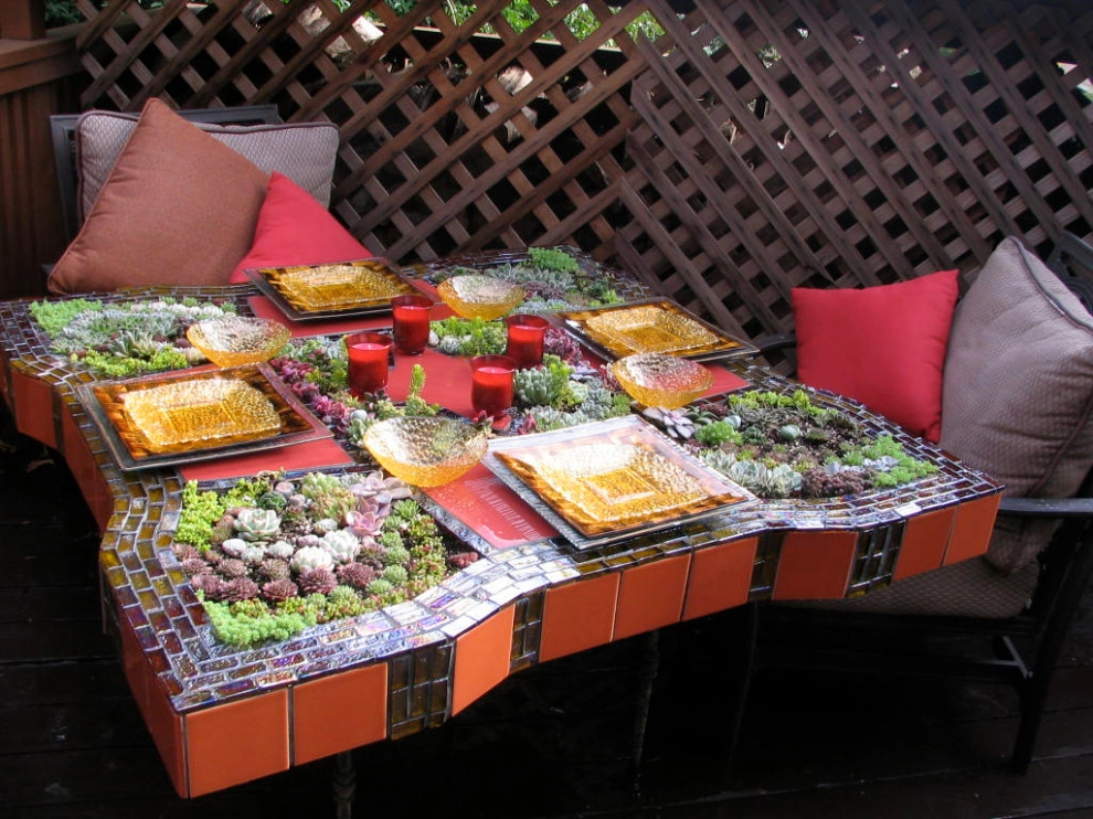 creation of succulent table by Garden To Life Landscaping - Photo 2