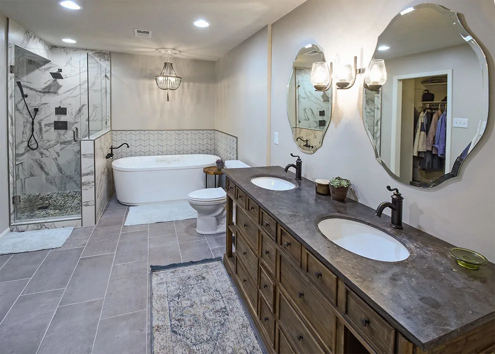 Longwood Workstations and Primary Bathroom by R & E Remodeling - Photo 7