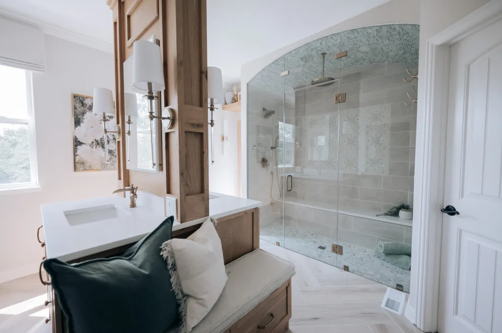 Upscale Steam Shower Bathroom Makeover by Casino Co. Renovations - Photo 4