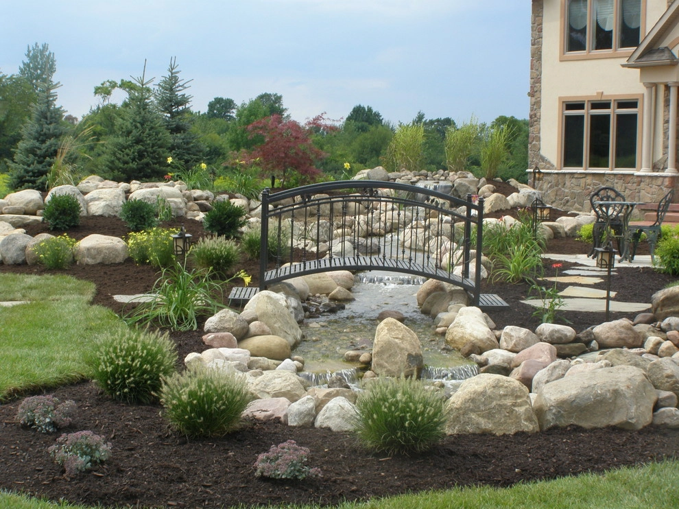 Front Yard Water Fall and Landscape by Gossel Lawn And Landscape - Photo 29