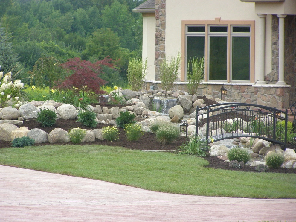 Front Yard Water Fall and Landscape by Gossel Lawn And Landscape - Photo 27