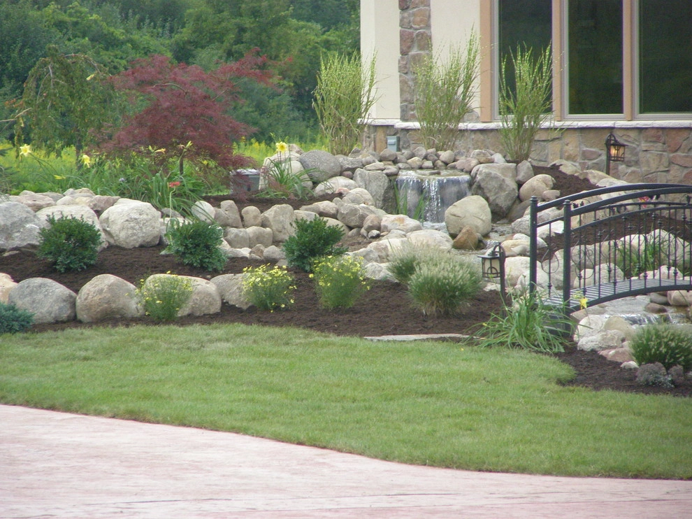 Front Yard Water Fall and Landscape by Gossel Lawn And Landscape - Photo 7