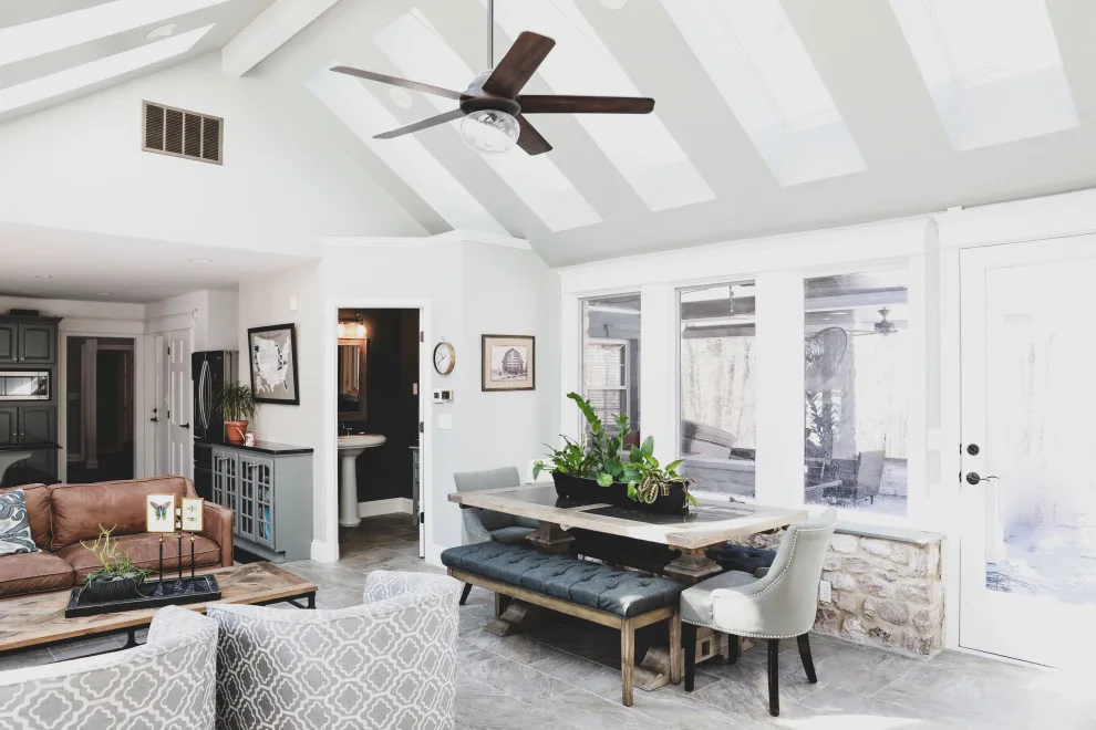 European Rustic Contemporary Sunroom/Kitchen by Becca Robbins Interior Design - Photo 10