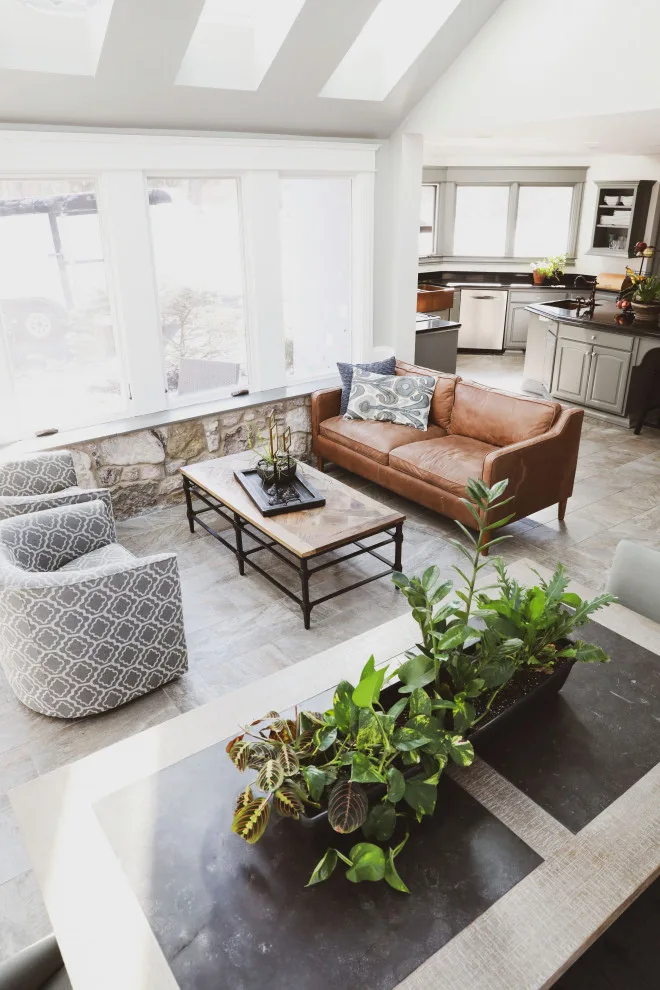 European Rustic Contemporary Sunroom/Kitchen by Becca Robbins Interior Design - Photo 9