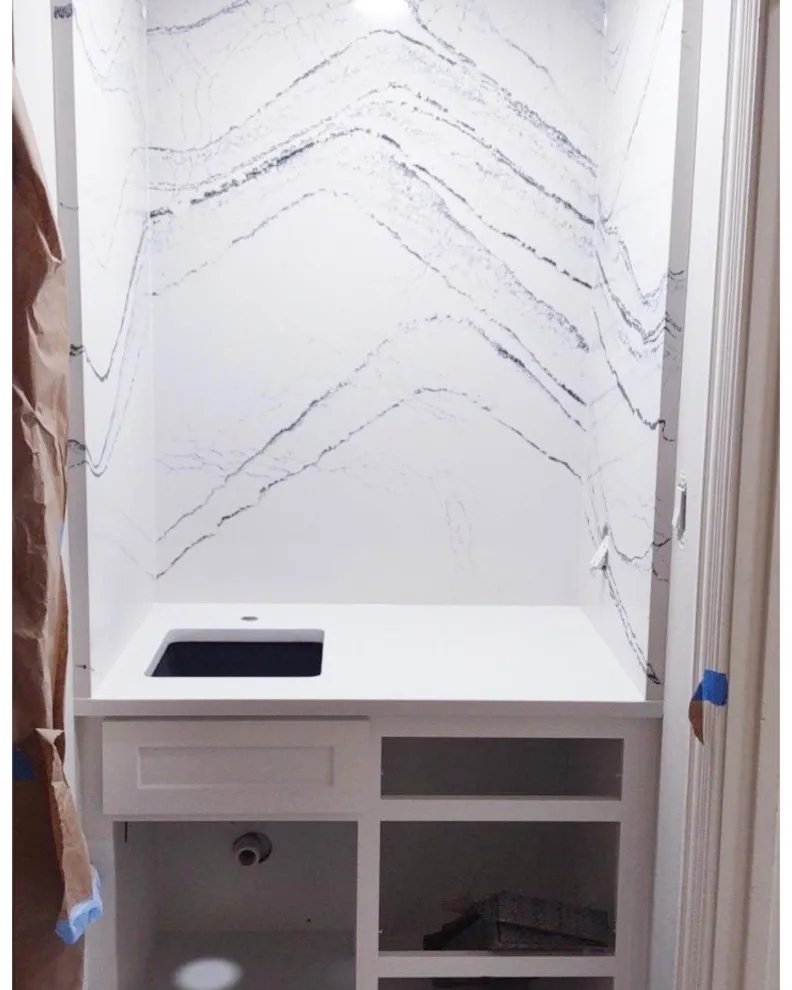 Navy, Gold, and White Kitchen by Amy's Paint And Remodeling Solutions - Photo 3
