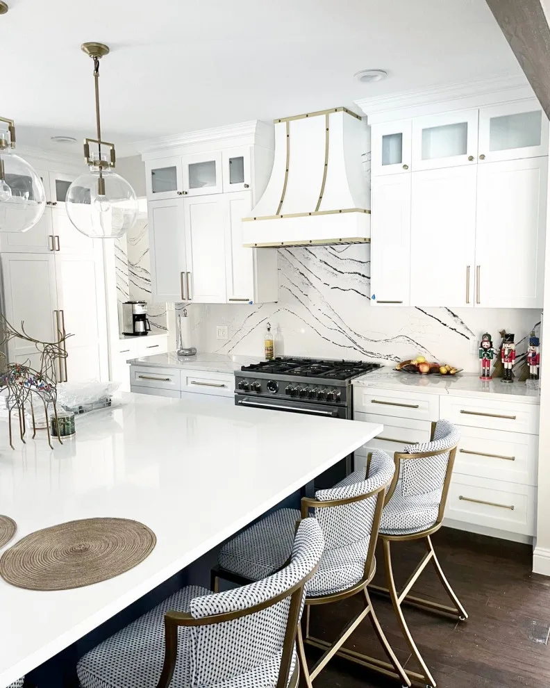 Navy, Gold, and White Kitchen by Amy's Paint And Remodeling Solutions - Photo 2