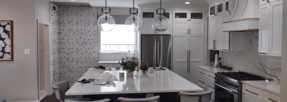 Navy, Gold, and White Kitchen by Amy's Paint And Remodeling Solutions - Photo 4