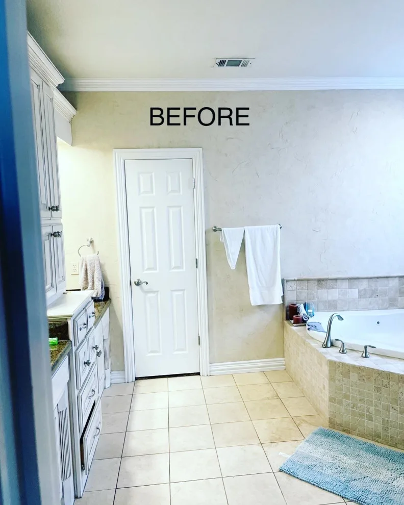 Bathroom with glass tiles by Amy's Paint And Remodeling Solutions - Photo 3