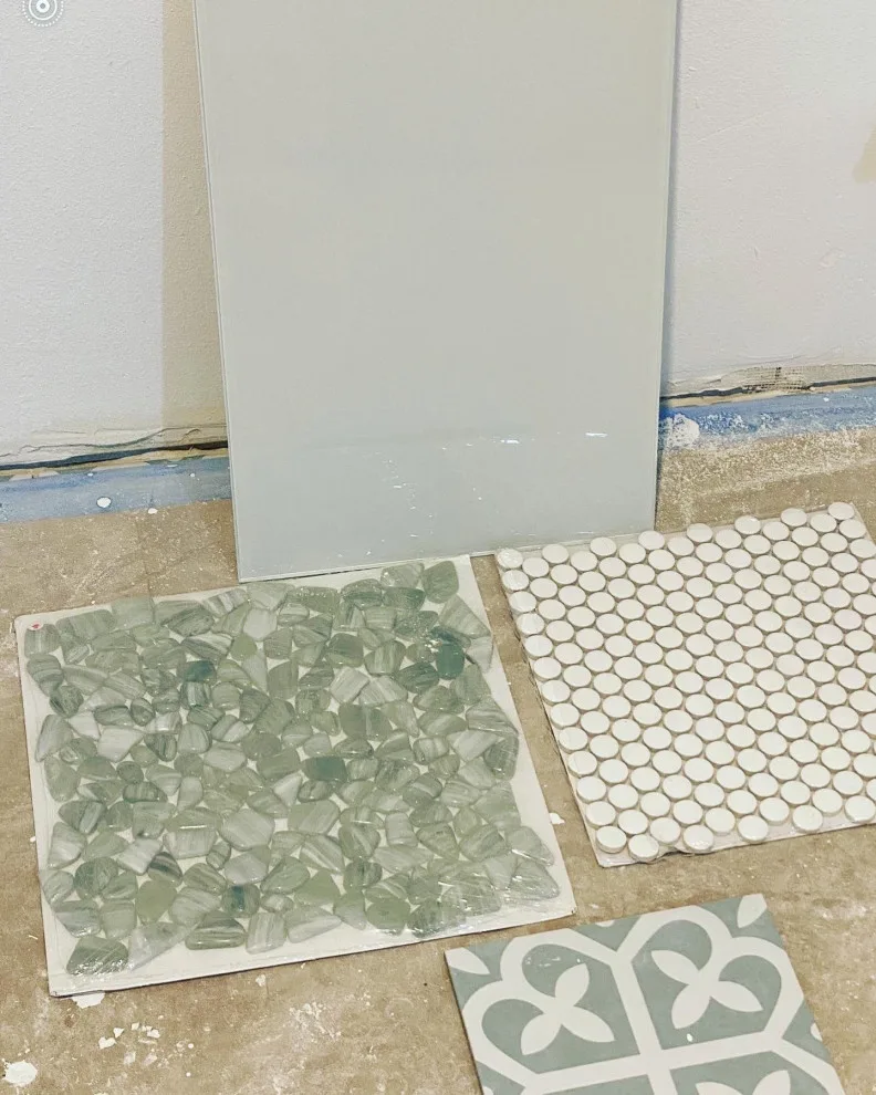 Bathroom with glass tiles by Amy's Paint And Remodeling Solutions - Photo 4