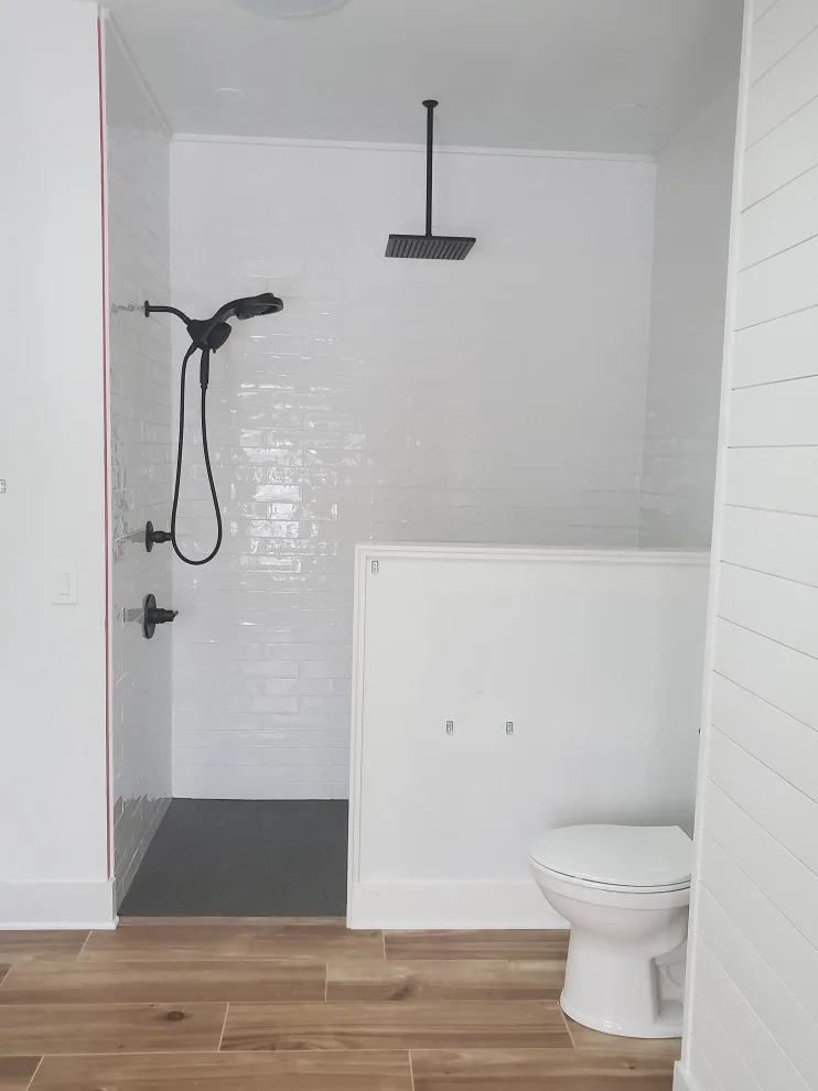 Contemporary Farmhouse Bathroom by Deborah Roides Interior Design - Photo 2