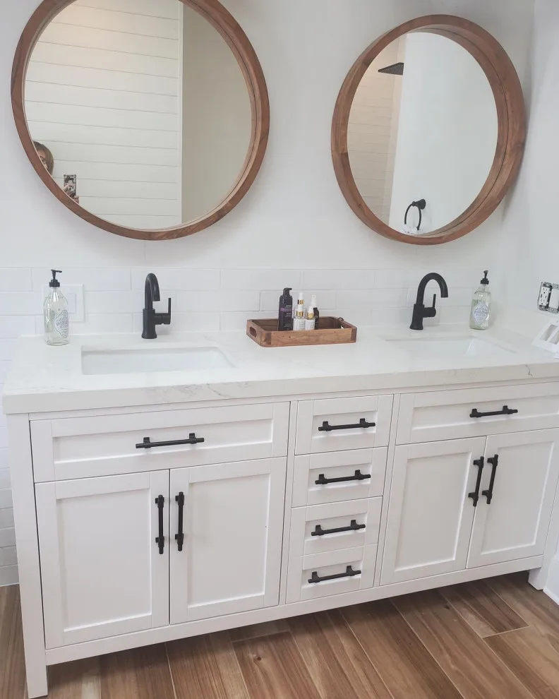 Contemporary Farmhouse Bathroom by Deborah Roides Interior Design - Photo 3