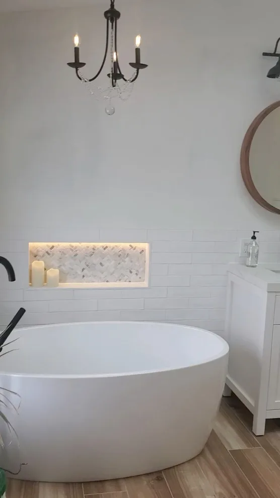 Contemporary Farmhouse Bathroom by Deborah Roides Interior Design - Photo 4