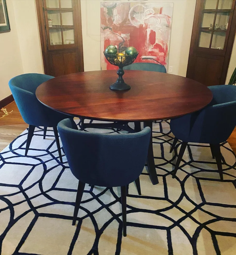 Moroccan Mid-Century Modern Living and Dining Area by Becca Robbins Interior Design - Photo 4