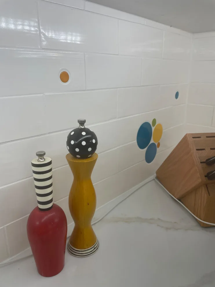 Colorful Kitchen Makeover with Bubble Backsplash by Amy's Paint And Remodeling Solutions - Photo 7