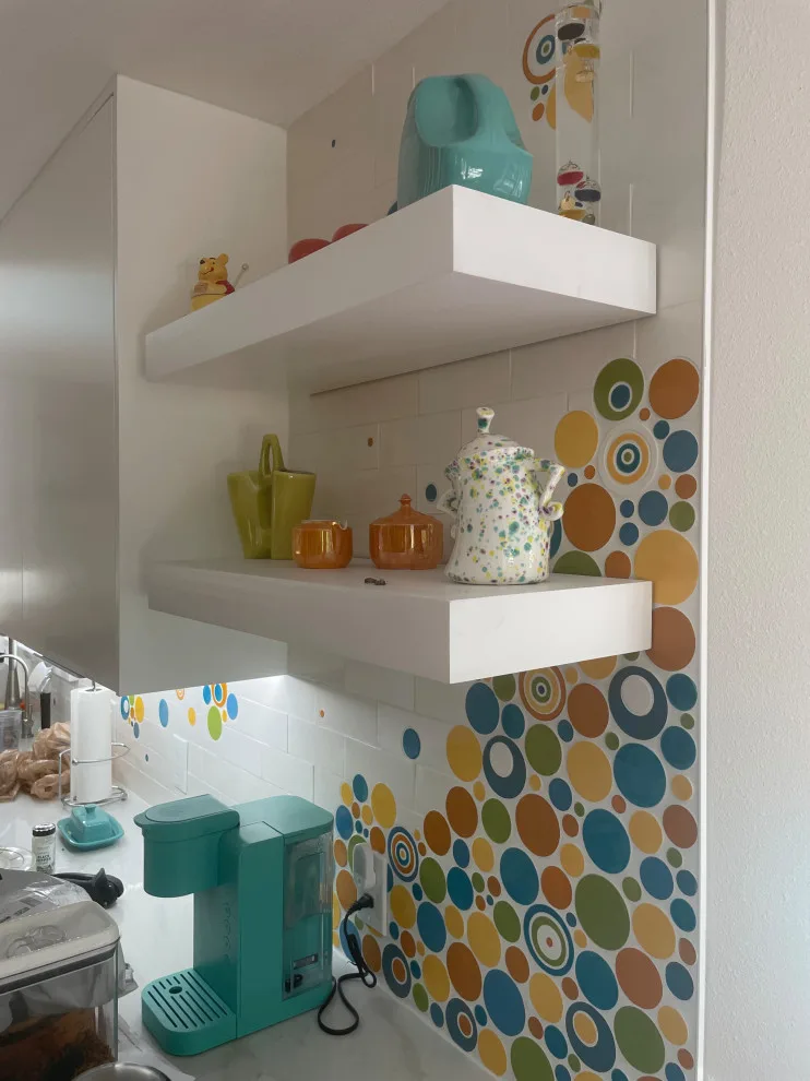Colorful Kitchen Makeover with Bubble Backsplash by Amy's Paint And Remodeling Solutions - Photo 5