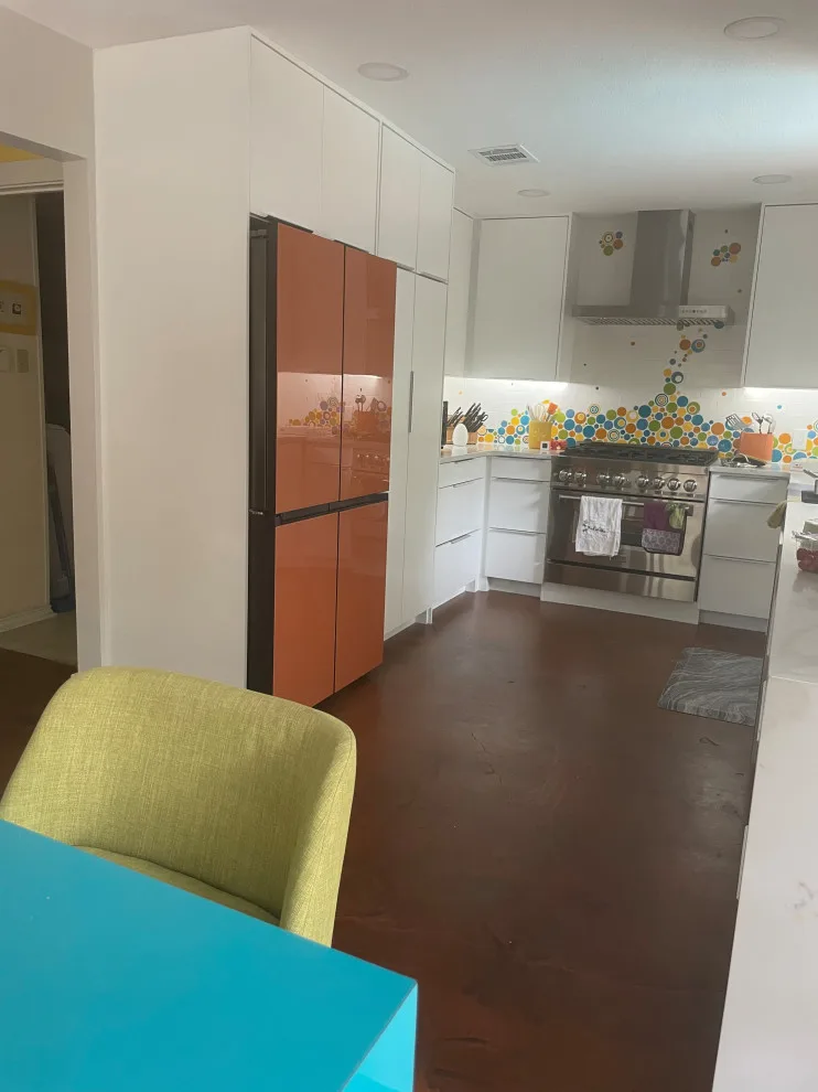 Colorful Kitchen Makeover with Bubble Backsplash by Amy's Paint And Remodeling Solutions - Photo 2
