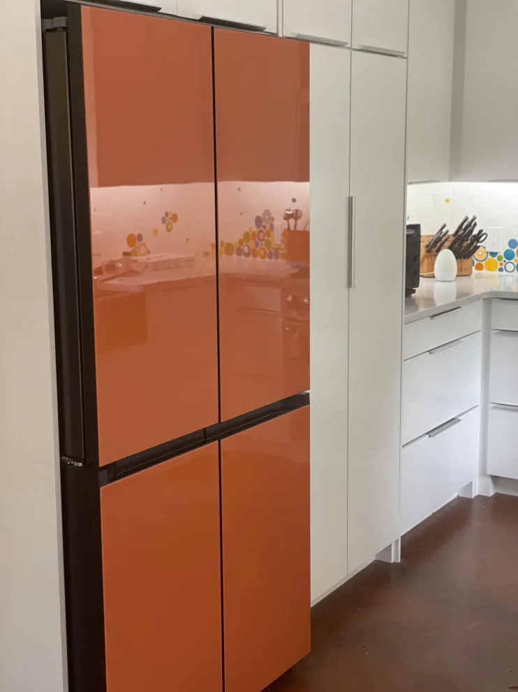 Colorful Kitchen Makeover with Bubble Backsplash by Amy's Paint And Remodeling Solutions - Photo 13