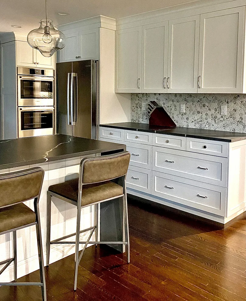 Modern Waterfall Peninsula Kitchen by JSE Interiors - Photo 6